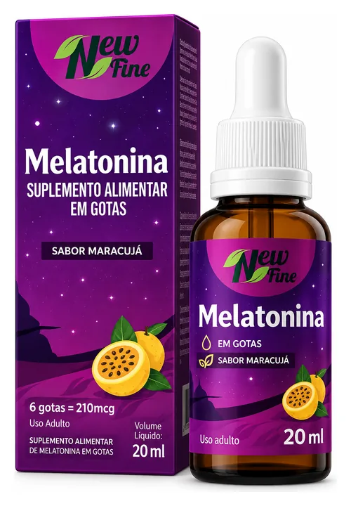 Frasco conta-gotas com caixa de suplemento líquido